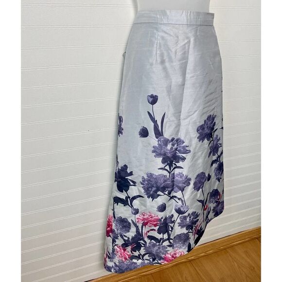 Ashro White Floral Print Asymmetrical Skirt - Picture 4 of 12